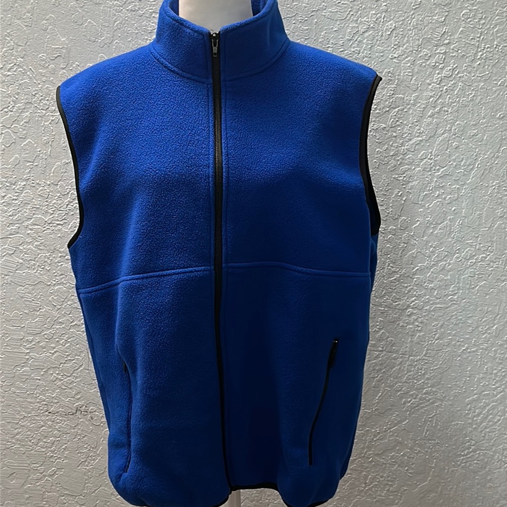 Essential Blue Black Details Vest Jacket
